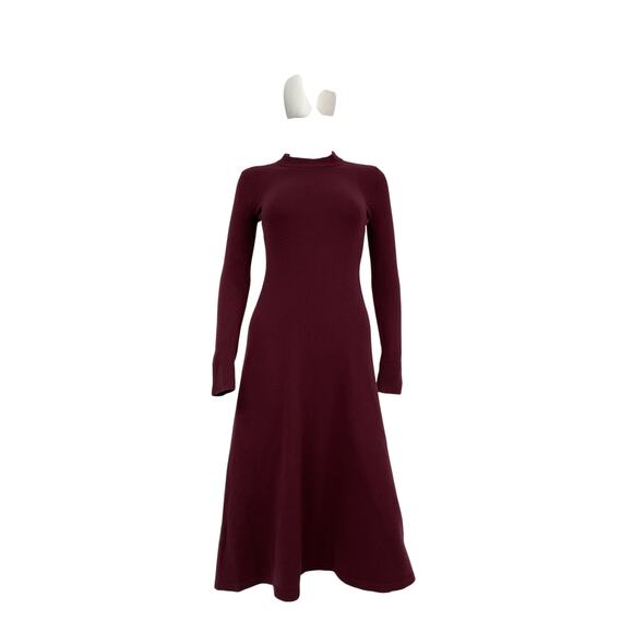 Ralph Lauren Wool-Blend Purple Long-Sleeve Sweater Dress Size XS - Picture 2 of 5